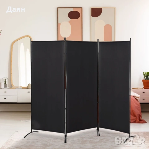 Параван за стая 3 панела HOMCOM, снимка 8 - Други стоки за дома - 53439378