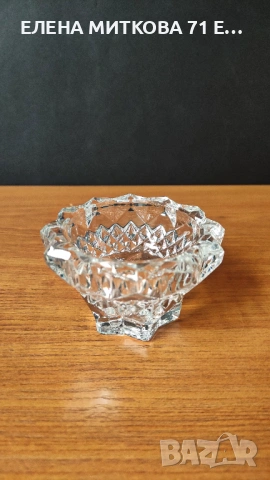 Масивен кристален свещник, снимка 5 - Декорация за дома - 53740168