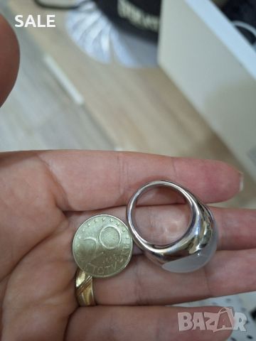 CALVIN KLEIN Масивен пръстен с елемент стъкло, снимка 10 - Пръстени - 39354552