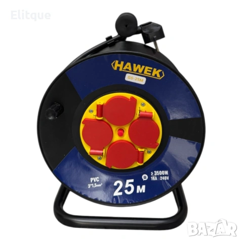 Удължител на макара с кабел HAWEK, 25 м, снимка 2 - Други стоки за дома - 53127773