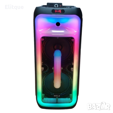 Преносима светеща караоке тонколона с микрофон и дистанционно управление DR-1028, снимка 2 - Тонколони - 52503643