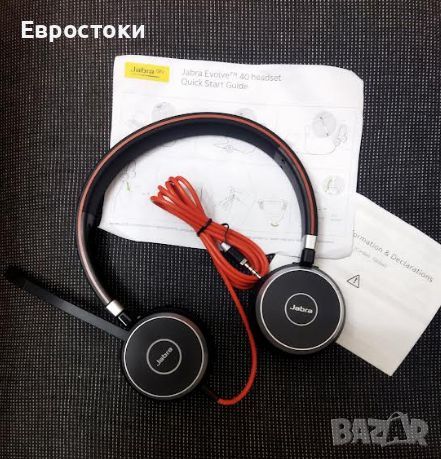 Слушалки с микрофон Jabra Evolve 40 MS Stereo, 3.5мм жак, сертифицирани от Microsoft Lync за Skype , снимка 8 - Слушалки, hands-free - 46713834