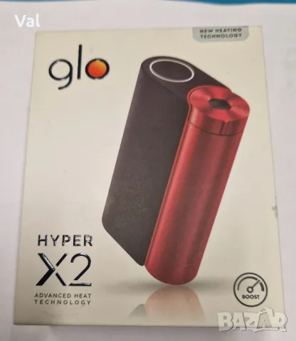 GLO HYPER X2 - Електронно устройство за нагряване  BLACK/RED (A5), снимка 1 - Друга електроника - 48278300