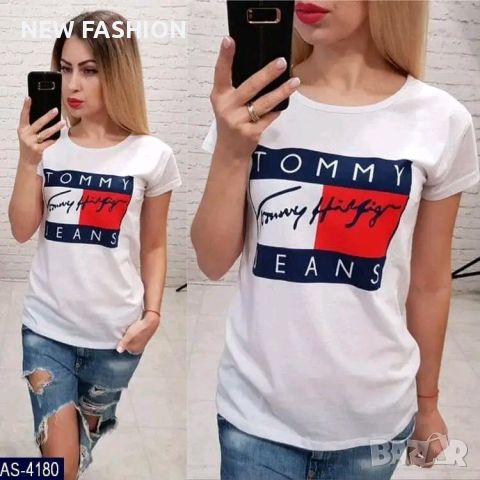 Дамски Памучни Тениски TOMMY HILFIGER , снимка 2 - Тениски - 46761885