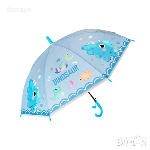 4725 Детски чадър със свирка и цветен принт, снимка 1 - Други - 45538798