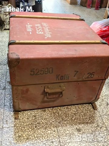 Немски транспортен сандък , снимка 5 - Антикварни и старинни предмети - 52814684