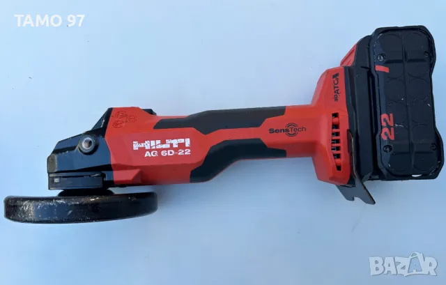 Hilti AG 6D-22 Nuron - Безчетков ъглошлайф с SensTech 2x22V 5.10Ah, снимка 2 - Други инструменти - 48396781