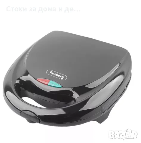 ✨Уред за сладки орехчета Rosberg R51442D, 800W, За 12 сладки, Незалепващи плочи, Черен, снимка 2 - Други - 46870162