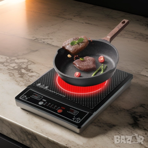 Единичен индукционен котлон Cheffinger CF IND200 2000W, снимка 5 - Друга електроника - 51975808