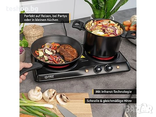 Котлон инфрачервен двоен TZS FIRST AUSTRIA FA-5097-2, снимка 2 - Котлони - 53626418