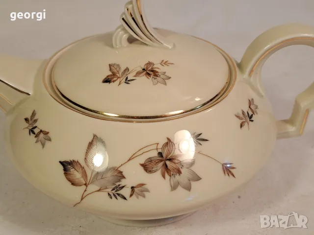 чешки порцеланов чайник H&C Chodau   22/6, снимка 3 - Сервизи - 49251797