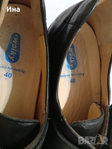 Черни немски н.40 на WOLKY естествена кожа, снимка 5 - Дамски ежедневни обувки - 53713483