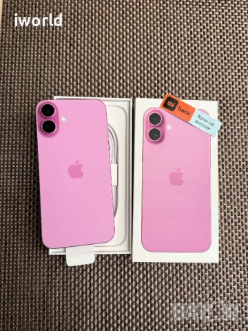 НОВ ❗️ iPhone 16 PLUS ❗️Лизинг от 52лв/м ❗️ Гаранция 128Gb PINK ❗️ розов