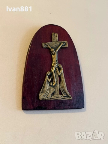 Дървено пано - Разпятие Христово, снимка 4 - Други - 52030106