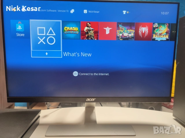 Playstation 4 + голям монитор + компютър, снимка 4 - PlayStation конзоли - 54200616