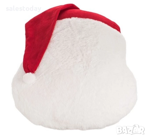 Коледна възглавница с Дядо Коледа с шапка, 55см, снимка 2 - Възглавници - 52373676