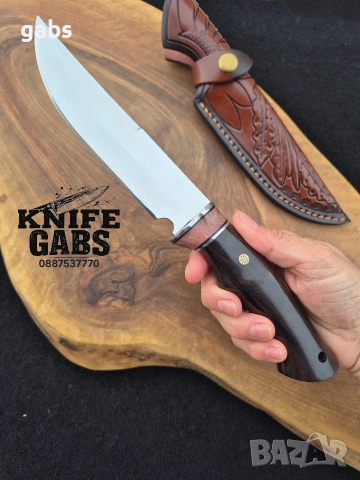 Висококачествен ръчно изработен нож с кожена кания,LN404, снимка 9 - Ножове - 48866253