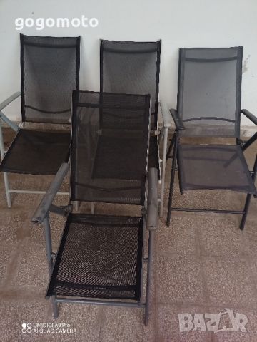 сгъваем стол, шезлонг за плаж, сгъваем стол с много позиции , снимка 1 - Градински мебели, декорация  - 45521270