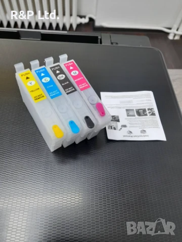 ЧИСТО НОВИ  Canon TS3550i и EPSON XP 2105  и  XP 2205 с презареждаеми касети, снимка 9 - Друга електроника - 50890100