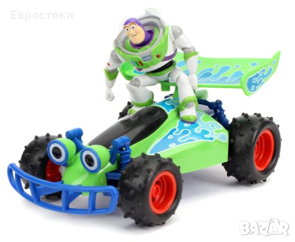 Кола с дистанционно управление JADA Toys Disney Pixar Toy Story 4 Turbo Buggy W/Buzz Lightyear, снимка 3 - Коли, камиони, мотори, писти - 45360224