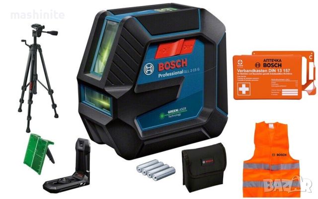 Лазерен линеен нивелир GLL 2-15 G + LB 10 + BT 150 Bosch, снимка 1 - Други инструменти - 46302862