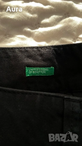 United colors of Benetton Black pleated mini skirt , снимка 4 - Поли - 53814950