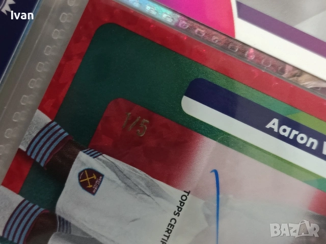 TOPPS🔥Автограф от TOPPS PREMIER LEAGUE на Aaron Wan Bissaka , снимка 2 - Футбол - 53012949