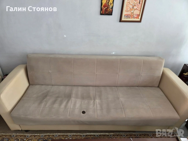 Продавам 3-местен диван, снимка 3 - Дивани и мека мебел - 52810498