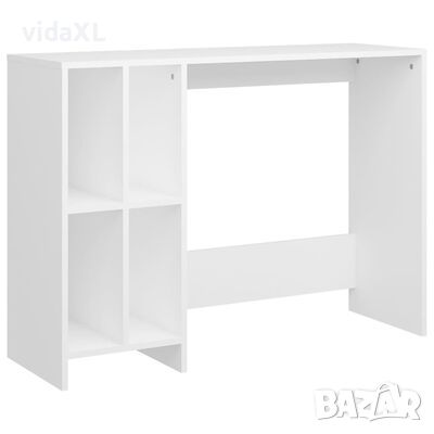 vidaXL Бюро за лаптоп, бяло, 102,5x35x75 см, инженерно дърво（SKU:808341, снимка 1 - Бюра - 46295204