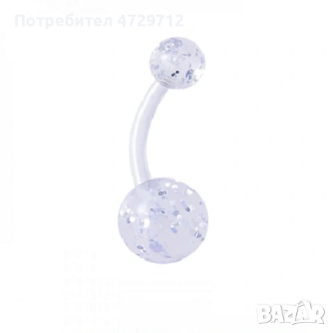 Обици на пъп медицински силикон, снимка 6 - Обеци - 53439335