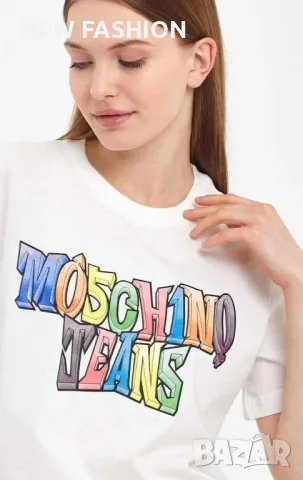 Дамски Памучени Тениски MOSCHINO , снимка 3 - Тениски - 46947000