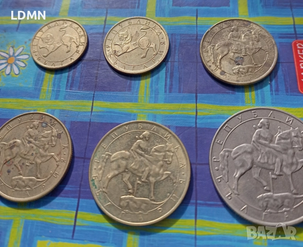 Сет 1992 - 20 и 50 Стотинки, 1, 2, 5 и 10 Лева Република България, снимка 2 - Нумизматика и бонистика - 52000950