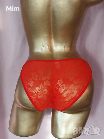 Червена бикина с рязана дантела , снимка 4 - Бельо - 53868051