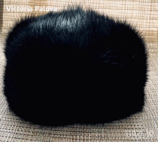 Луксозна норкова шапка PILLBOX  Италия, снимка 4 - Шапки - 52673151