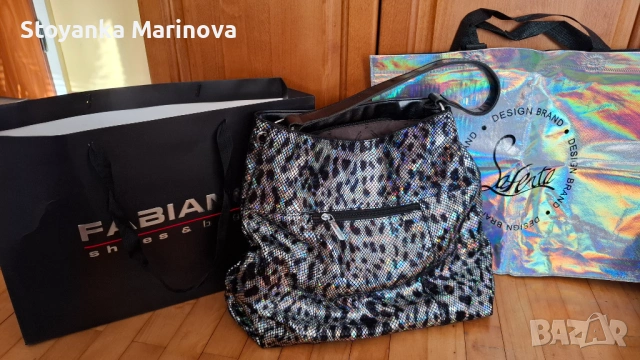 Луксозна нова дамска чанта от естествена кожа с леопардов принт - голяма, снимка 4 - Чанти - 53097248