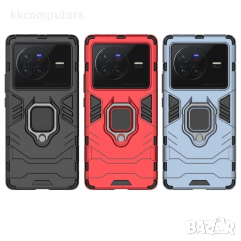 vivo X80 5G Удароустойчив Ring Holder Калъф и Протектор, снимка 4 - Калъфи, кейсове - 50741591