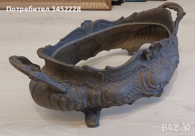 жардениера бронз масивна голяма за ценители , снимка 4 - Декорация за дома - 53836644