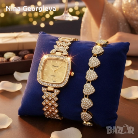 Елегантен дамски часовник с гривна , снимка 2 - Дамски - 51938641