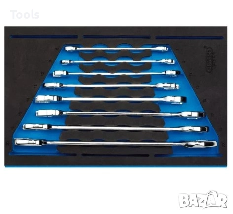 DRAPER Expert 8броя Piece Hi-Torq Open Ended броя качествени Гаечни ключове комплект Хром Ванадий