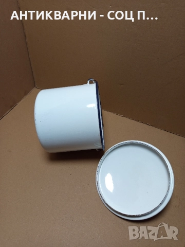 Соц Стара Емайлирана Съдинка За Мляко 3лт. , снимка 7 - Антикварни и старинни предмети - 51913736