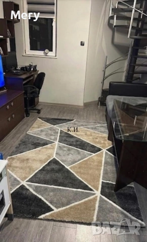 Модерен килим за хол 120х160см - 3D ефект, Противоплъзгащ, снимка 11 - Килими - 53922514