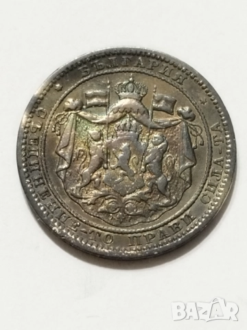 Един лев 1882г., снимка 2 - Нумизматика и бонистика - 52618881