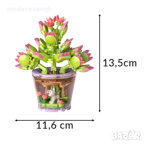 Kомплект строителни блокове, лего с 3D мотиви, цвете 172 броя, снимка 4 - Образователни игри - 52321980