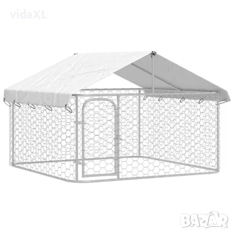 vidaXL Дворна клетка за кучета с покрив, 200x200x150 см(SKU:171498), снимка 1 - Други стоки за животни - 49360017