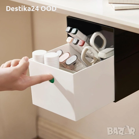 Органайзер за бюро с чекмеджета пластмасов черен