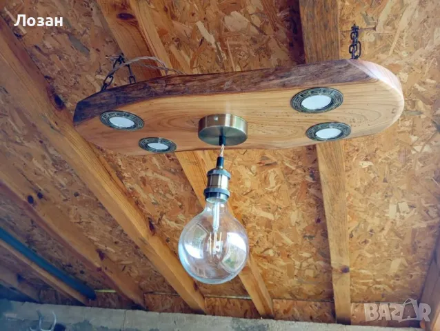 полилей от дърво и лунички, снимка 10 - Полилеи - 50322748