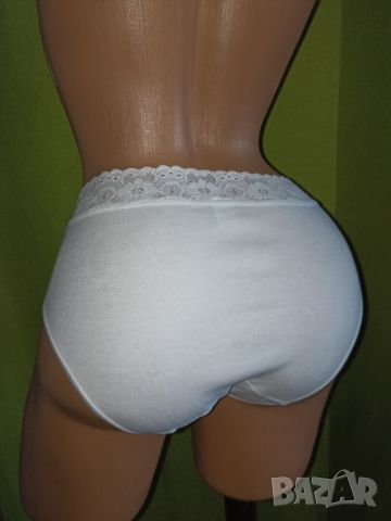 Naturaline M - Бели памучни бикини с дантела на талията , снимка 3 - Бельо - 45956299
