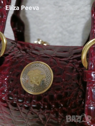 Чанта в цвят бордо, снимка 7 - Чанти - 53480081