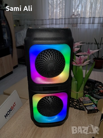 ЧИСТО НОВА Караоке Тонколона с 2 Безжични Микрофона – Пълен Комплект, снимка 3 - Аксесоари и консумативи - 53840494