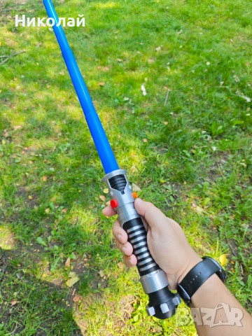 Светлинен меч на Obi Wan Kenobi Lightsaber StarWars Cosplay Comic Con, снимка 11 - Други - 50666793